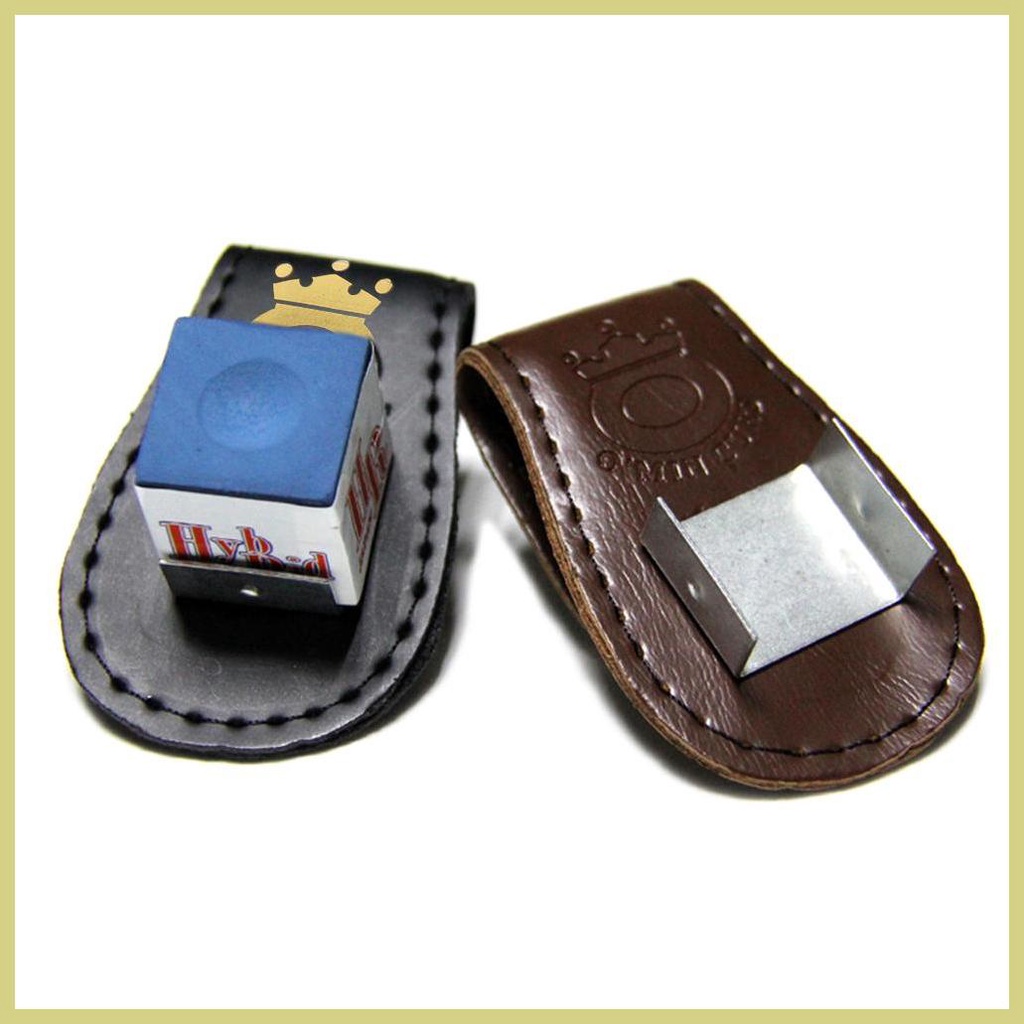 Dụng Cụ Kẹp Giữ Phấn Bida Bằng Da PU Có Thể Thu Gọn