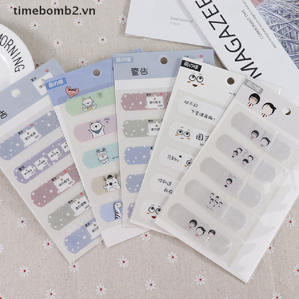 Bộ 5 Băng Cá Nhân Chống Thấm Nước Họa Tiết Hoạt Hình Cho Bé