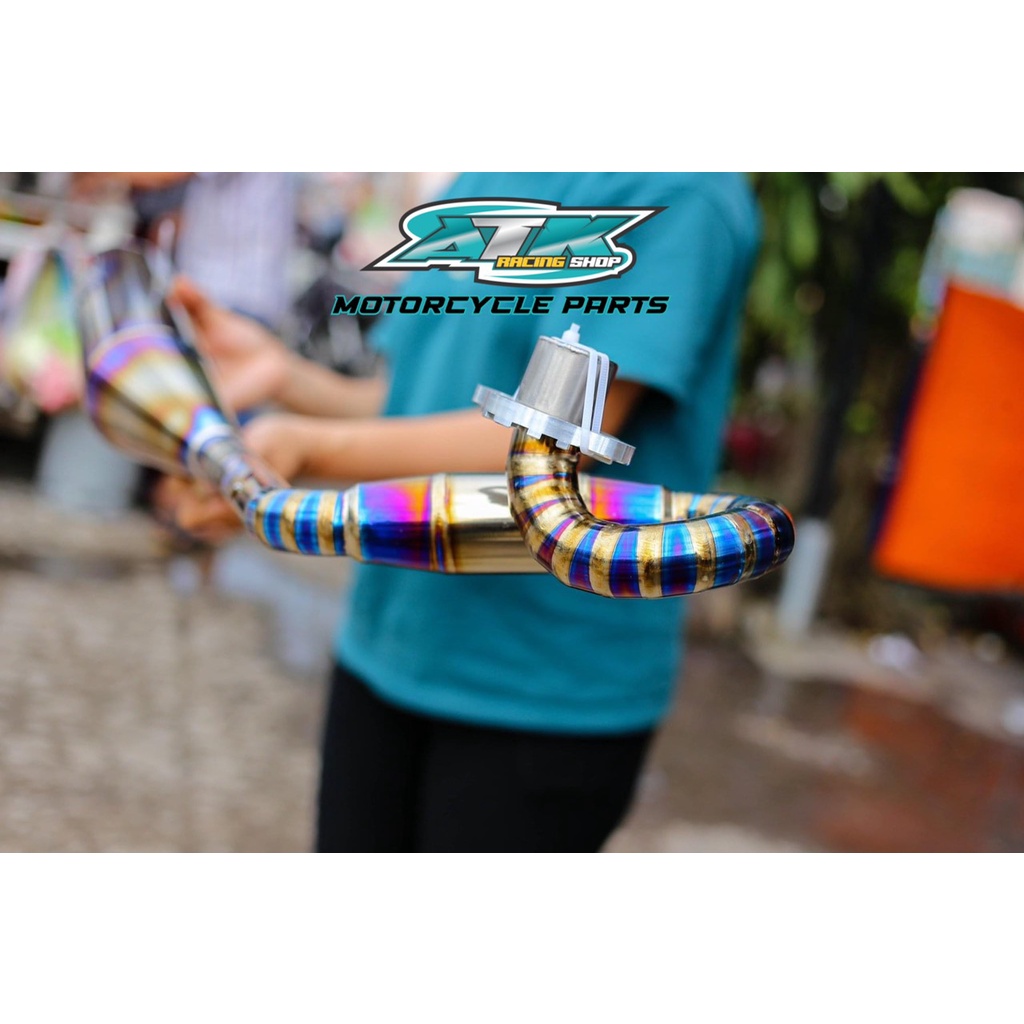 Cổ pô TITANIUM bầu hơi xoắn hàng gia công cao cấp dành cho xe FULED ,FUTURE NEO 125 hàng gia công chất lượng cao