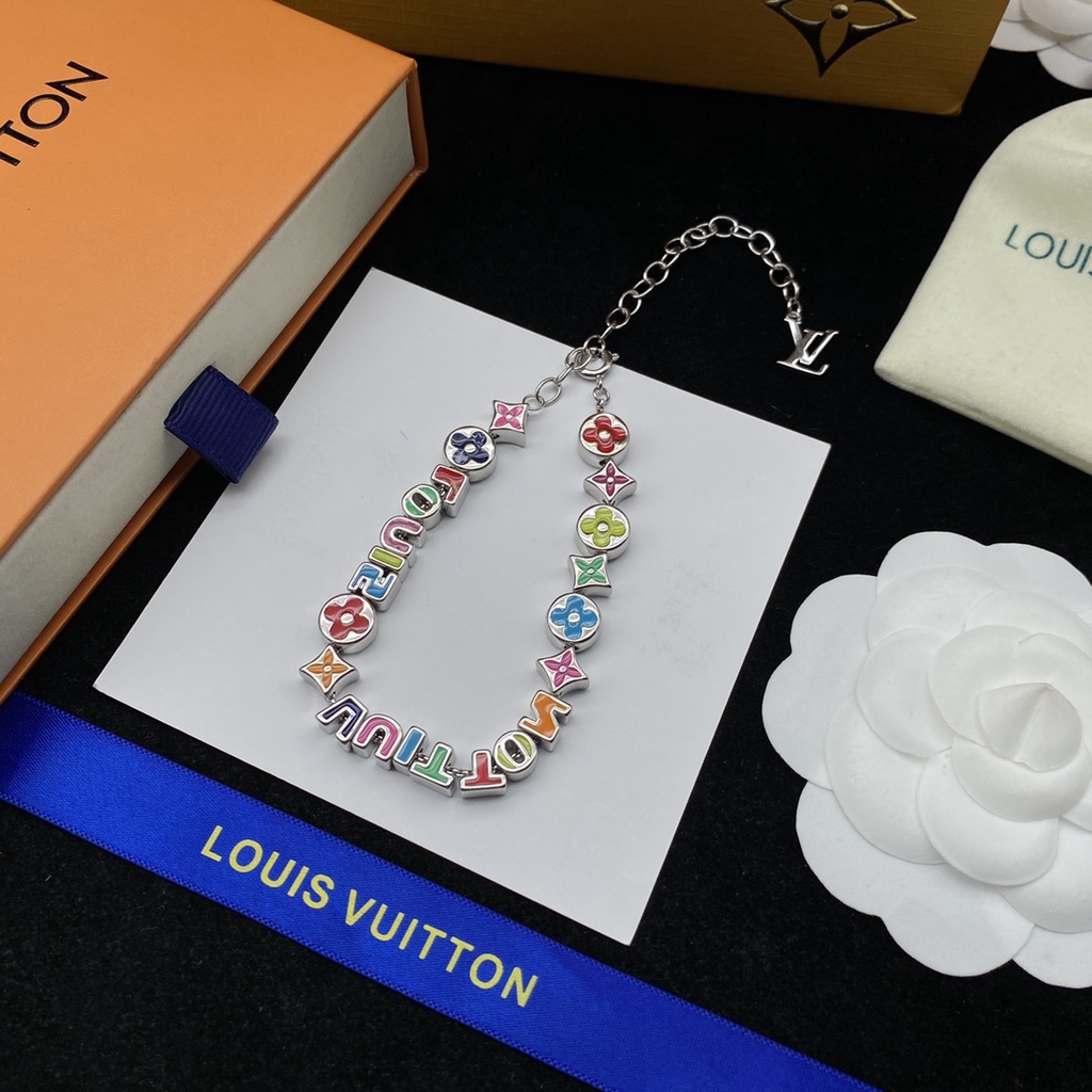 Trang Sức Vòng Cổ Khuyên Tai Vòng Tay Nhẫn LOUIS VUITTON Mẫu logo LV Nâng Cao Cho Nam Và Nữ