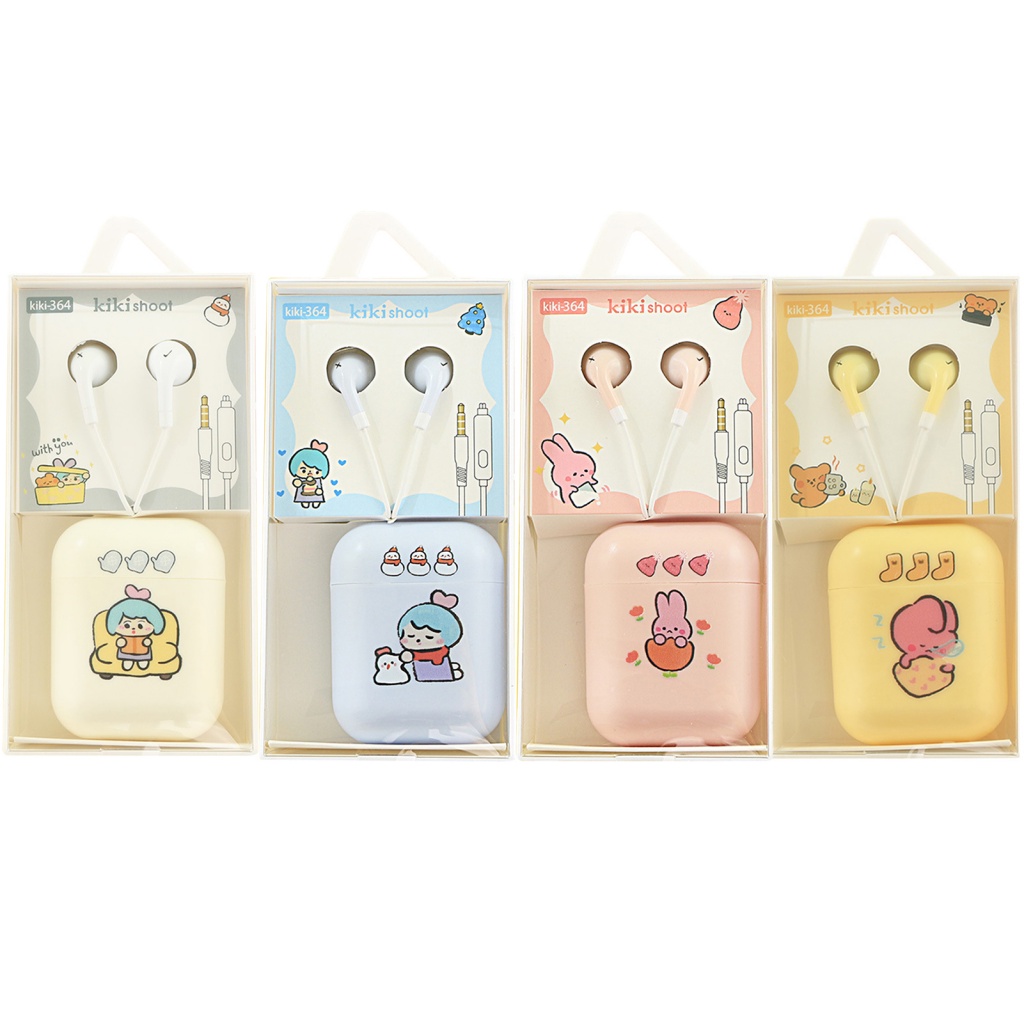 Tai nghe nhét tai có dây LENOVO 3.5mm HD in họa tiết hoa hướng dương hoạt hình xinh xắn cho trẻ