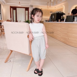 Quần Bom kẻ cho bé gái chất thô xốp