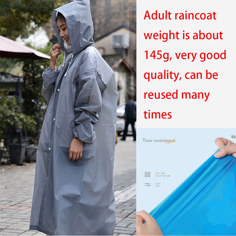 Áo Mưa Unisex EVA Dày Chống Nước 17 Màu Sắc