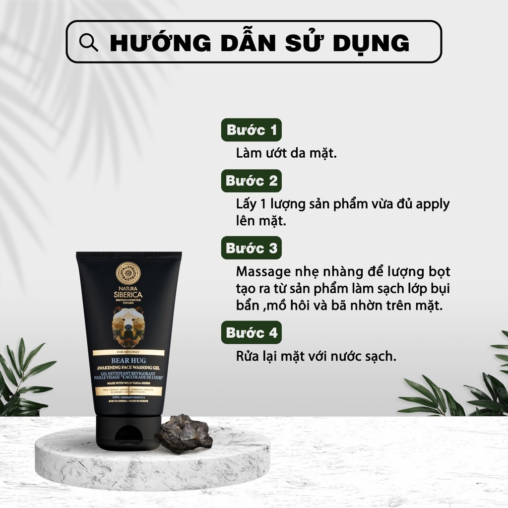 Gel Rửa Mặt Nam Giới Sạch Sâu Và Đều Màu Da Natura Siberica Men 150ml