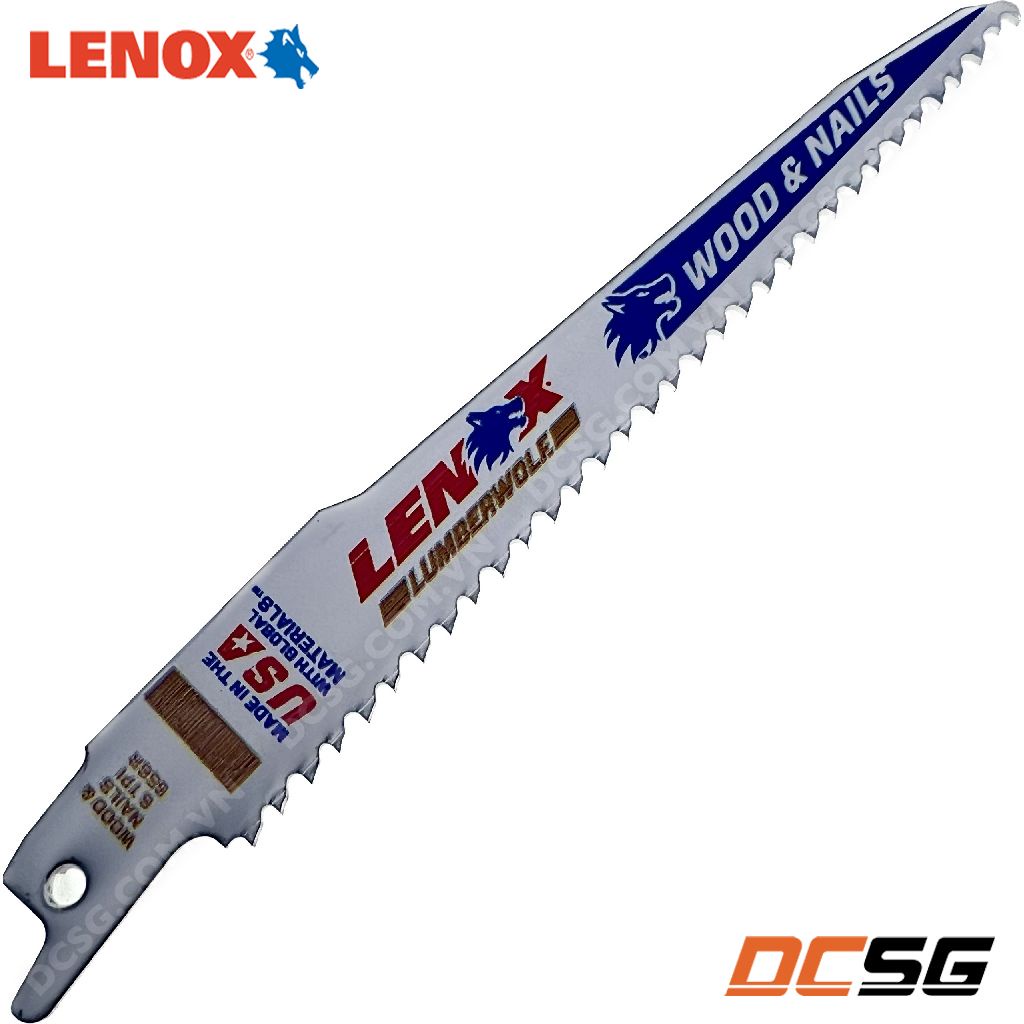 Lưỡi cưa kiếm cắt gỗ có đinh 6&quot;-152mm LENOX LUMBERWOLF 20572656R | DCSG