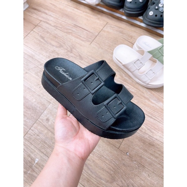 Dép Đế Cao Xuồng Nữ Cao Gót Quai Ngang 6Cm Tôn Dáng Hợp Mọi Outfit