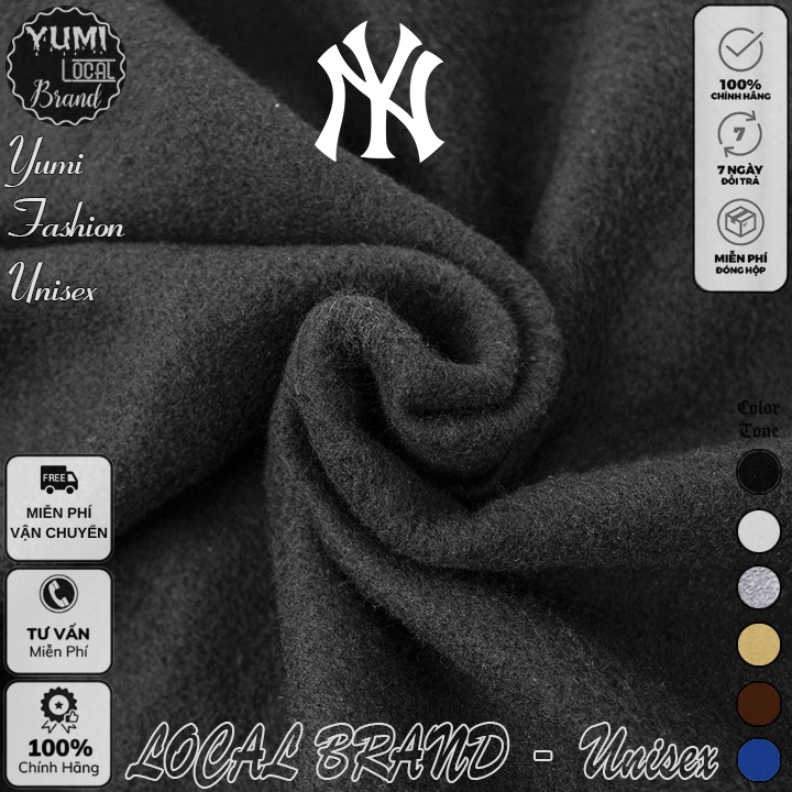 Áo Hoodie NY Local Brand Unisex Ullzang nỉ bông cao cấp dày - Áo Khoác Nỉ Form Rộng