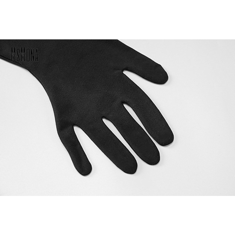 MsMona Áo Thun Tay Dài Cổ Lọ Màu Trơn Dáng Ôm Thời Trang Đường Phố 2023 Cho Nữ