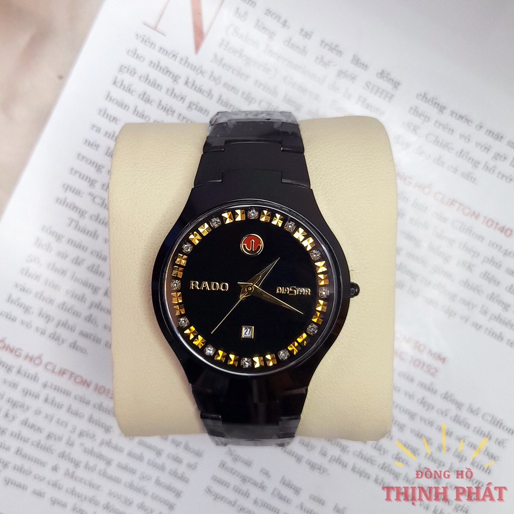 Đồng Hồ Nam RD JL6020 Kính Vỏ Dây Sapphire Đính Đá Cao Cấp