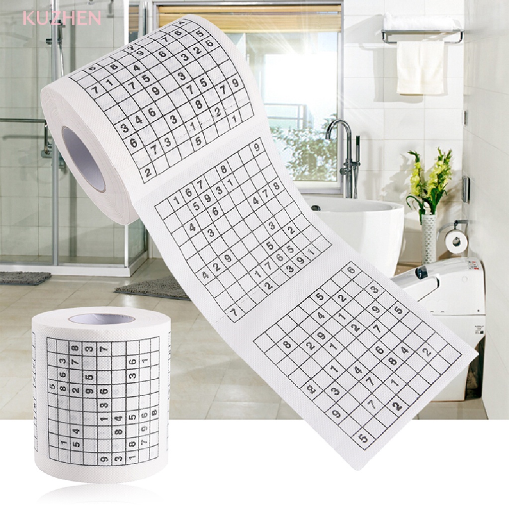 1 / 2 Cuộn Giấy Vệ Sinh In Hình Trò Chơi Sudoku Vui Nhộn