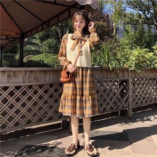 [ORDER] Set váy + áo len gile (Order)