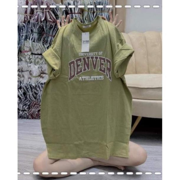 [ Rẻ Vô Địch ] Áo Thun Cotton 3158 Cotton Khô Form Rộng Nam Nữ Unisex DENVER