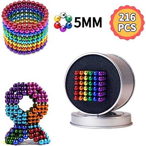 Bộ đồ chơi nam châm xếp hình thông minh nhiều màu sắc 216 viên 5mm Màu cao cấp lực hút mạnh