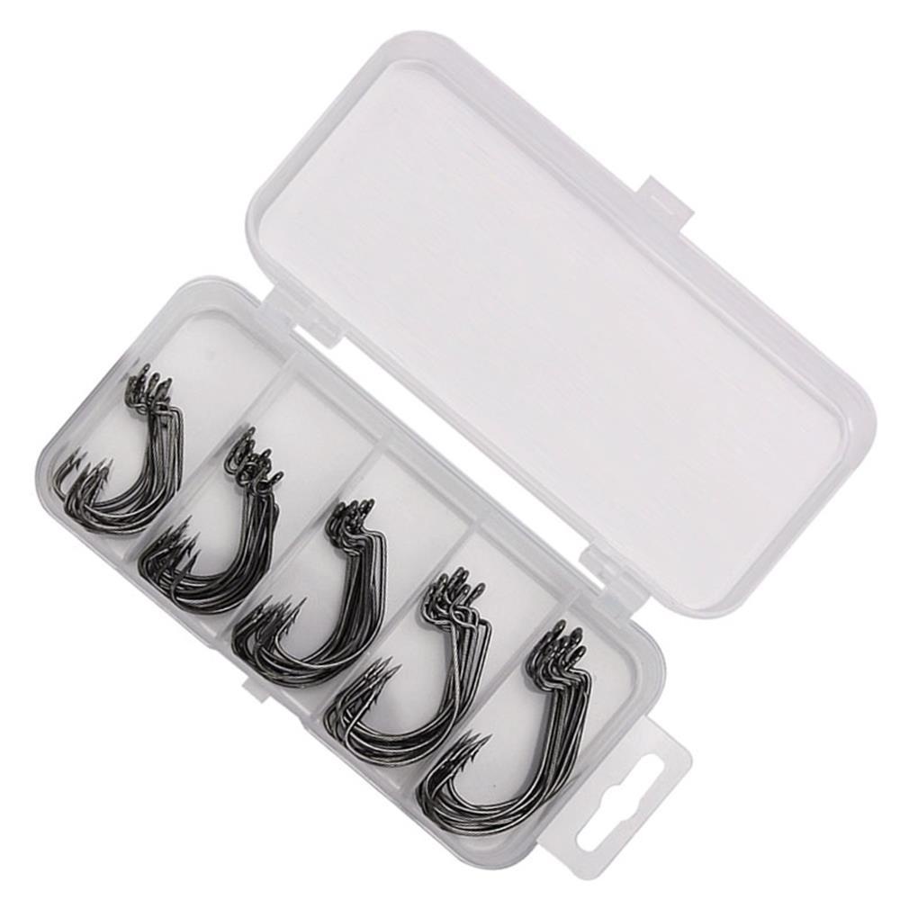 Set 51 Lưỡi Câu Cá Bằng Thép Carbon Mềm Mại Chuyên Dụng