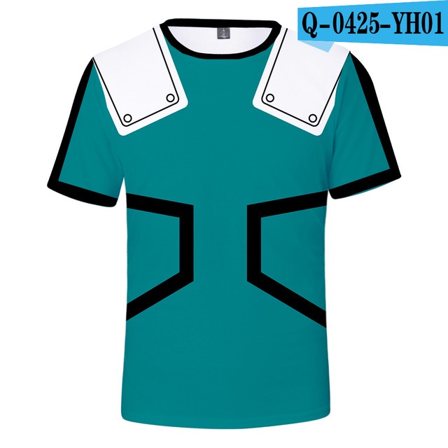 Áo Thun Nam Tay Ngắn In Hình Nhân Vật Midoriya Izuku 3D Cá Tính