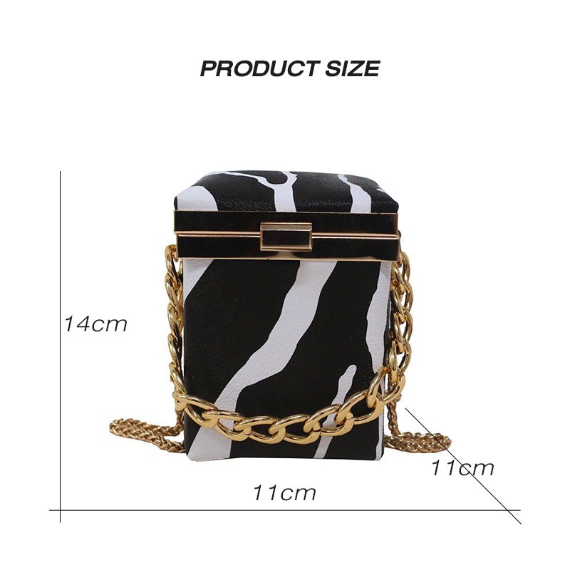 Mischa Túi Đeo Chéo Vai Bằng Da PU Họa Tiết Da Báo Thời Trang Dễ Phối Đồ