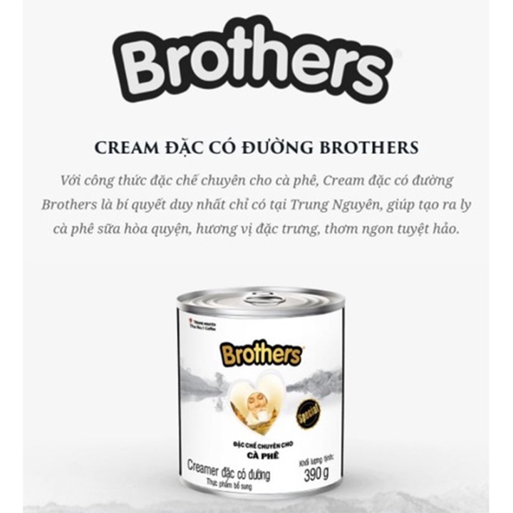 Sữa đặc có đường Brothers Trung Nguyên 390g