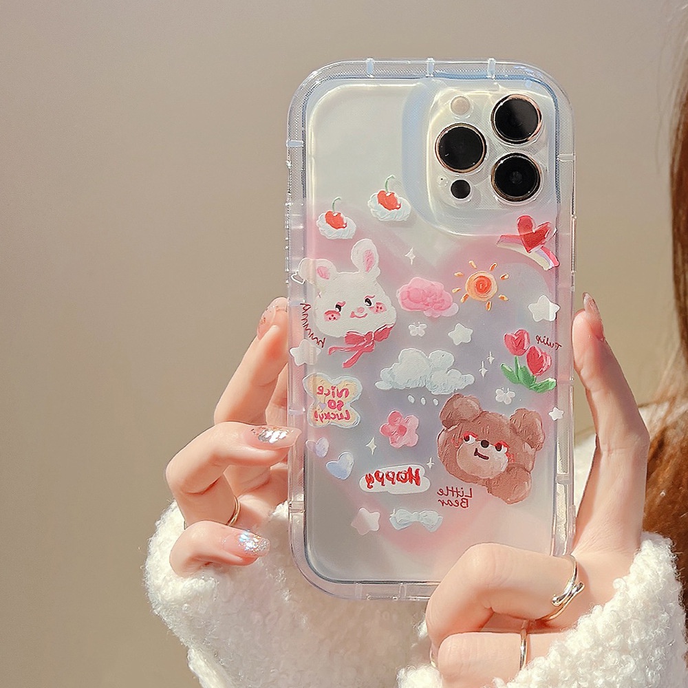 Ốp lưng iphone Ốp Điện Thoại Mềm Trong Suốt Họa Tiết Tranh Sơn Dầu Graffiti Cho iPhone 14 13pro 14promax 11 12-Dinuo Case-III