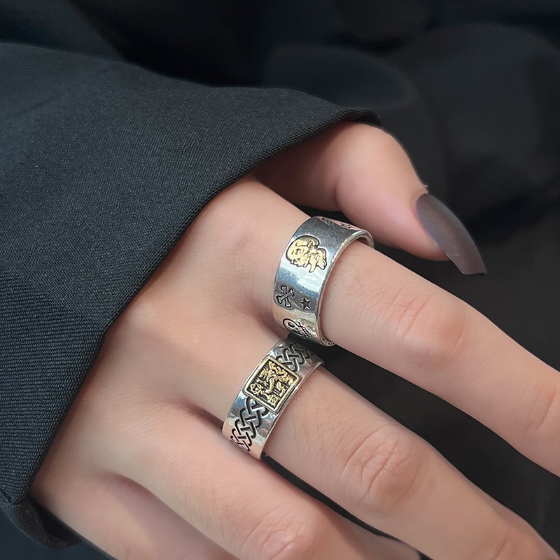 1 Nhẫn Namo Amitabha Guardian Màu Sắc Cổ Điển Có Thể Điều Chỉnh Kích Cỡ Cho Nam Và Nữ