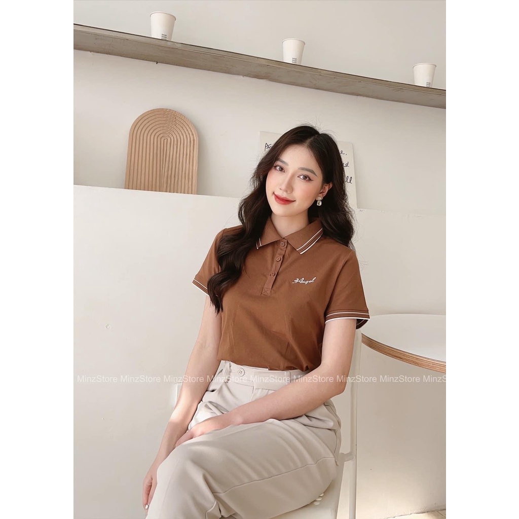 Áo Thun Polo Nữ Cổ Bẻ Viền Kẻ Cao Cấp | BigBuy360 - bigbuy360.vn