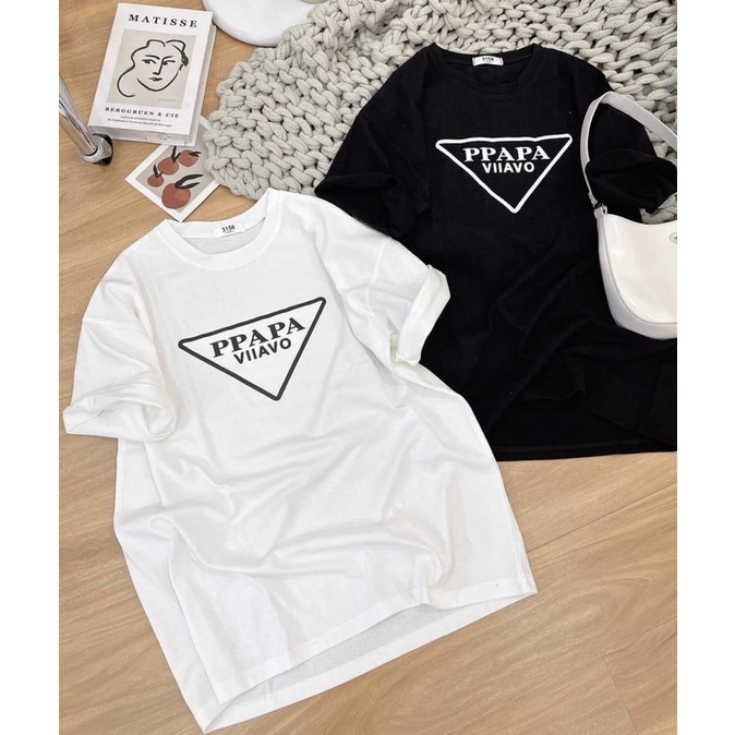 Áo Phông Thụng Nam Nữ Unisex chữ PRADA Cá Tính Trẻ Trung ms70