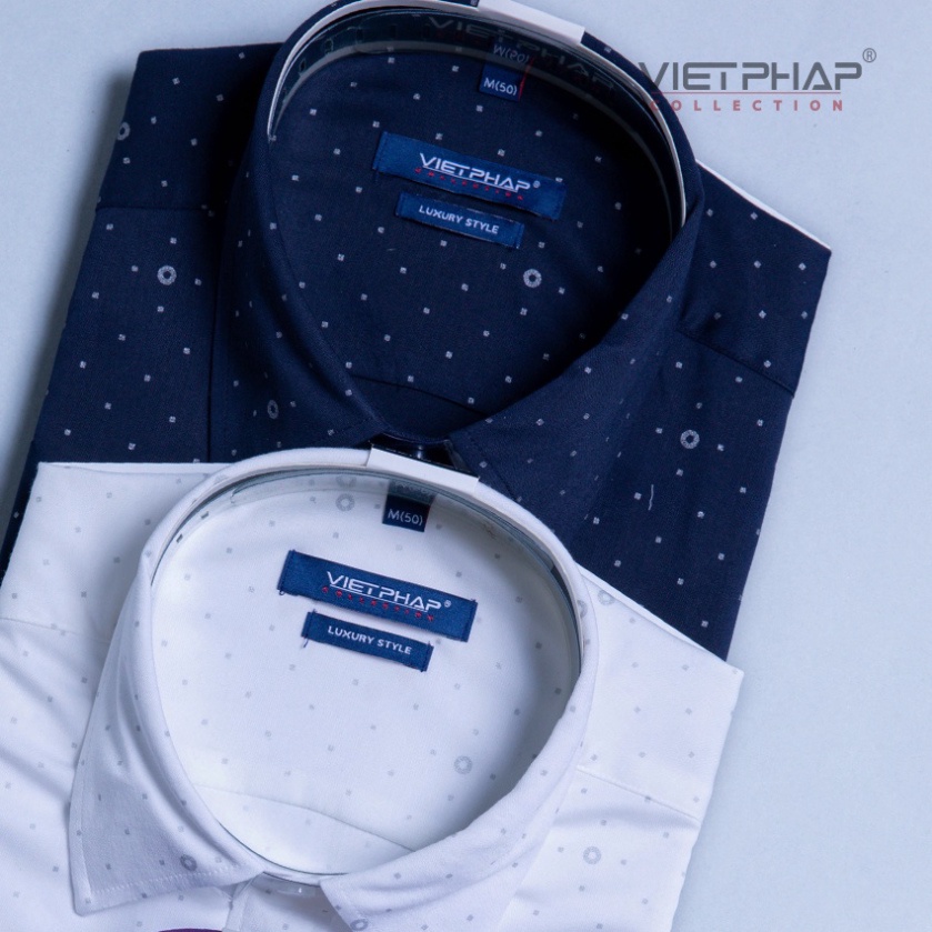 Áo sơ mi Bamboo ngắn tay nam VIỆT PHÁP / Form Luxury / Chất liệu Sợi Tre Cao Cấp thấm hút mồ hôi tốt 2107