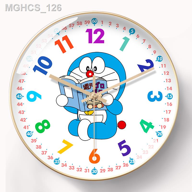 ☃ Doraemon đài phát thanh doraemon đồng hồ tự động thời gian nhà hàng đồng hồ treo tường đồng hồ thạch anh đồng hồ treo