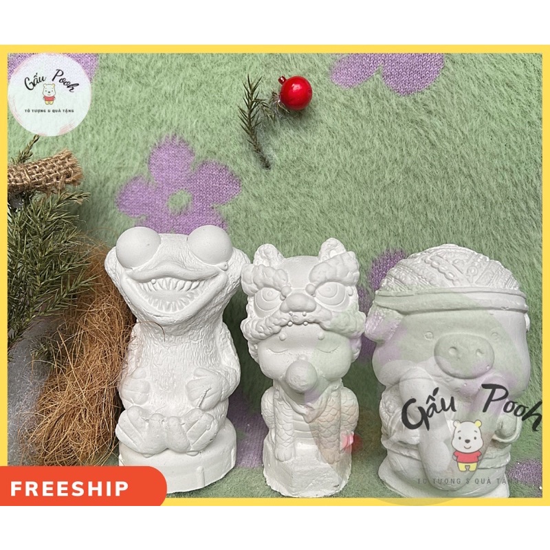 Set Tượng Tô Màu  size 8-13cm tặng kèm tượng mini