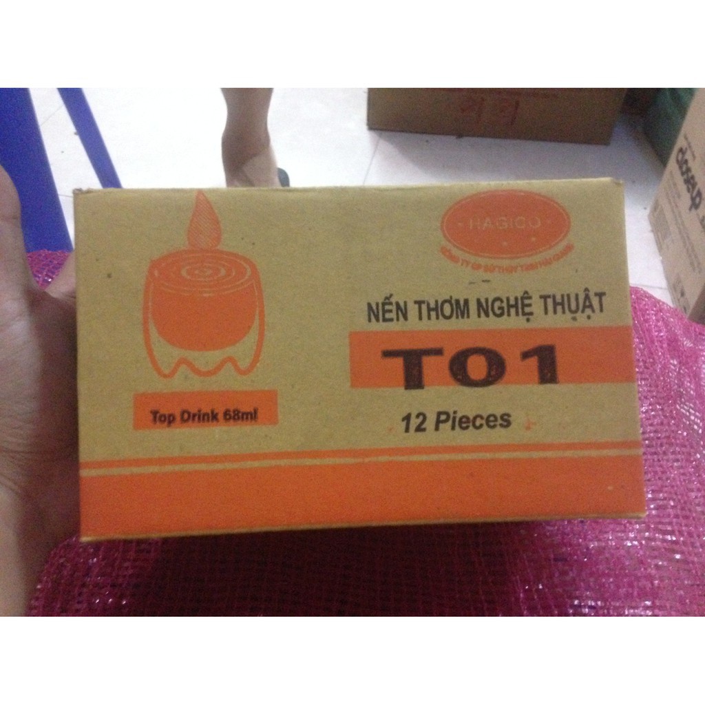 Hộp 12 Cốc Nến Thủy Tinh T01