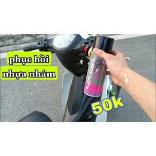 Chai phục hồi nhựa nhám đen SPRAYKING Plastic Shine 400ml chai màu tím
