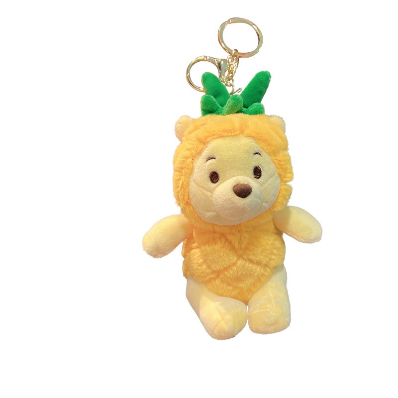 Móc Khóa Gấu Pooh Nhồi Bông Mềm Mại Dễ Thương