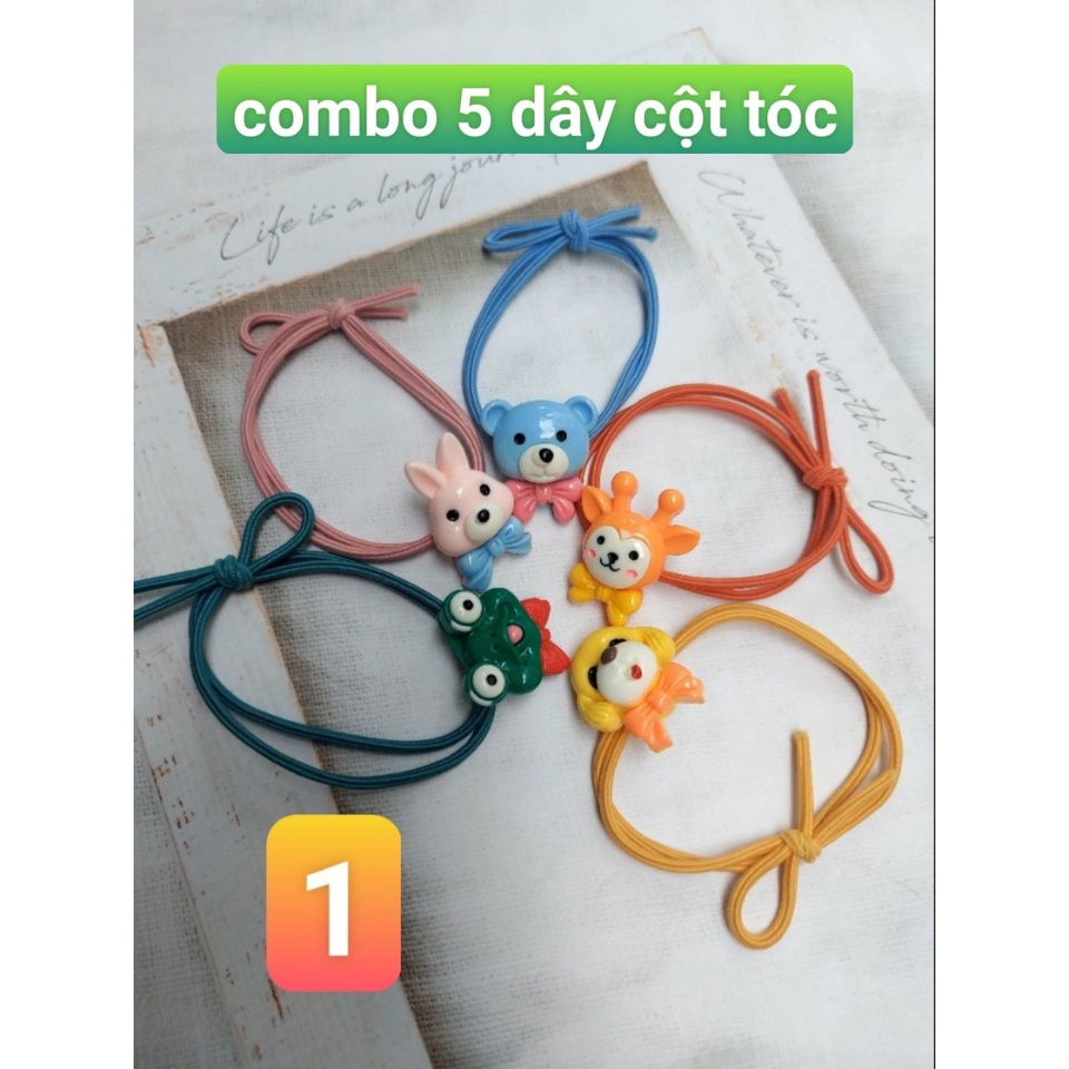 Combo 5 Dây Cột tóc họa tiết hoạt hình