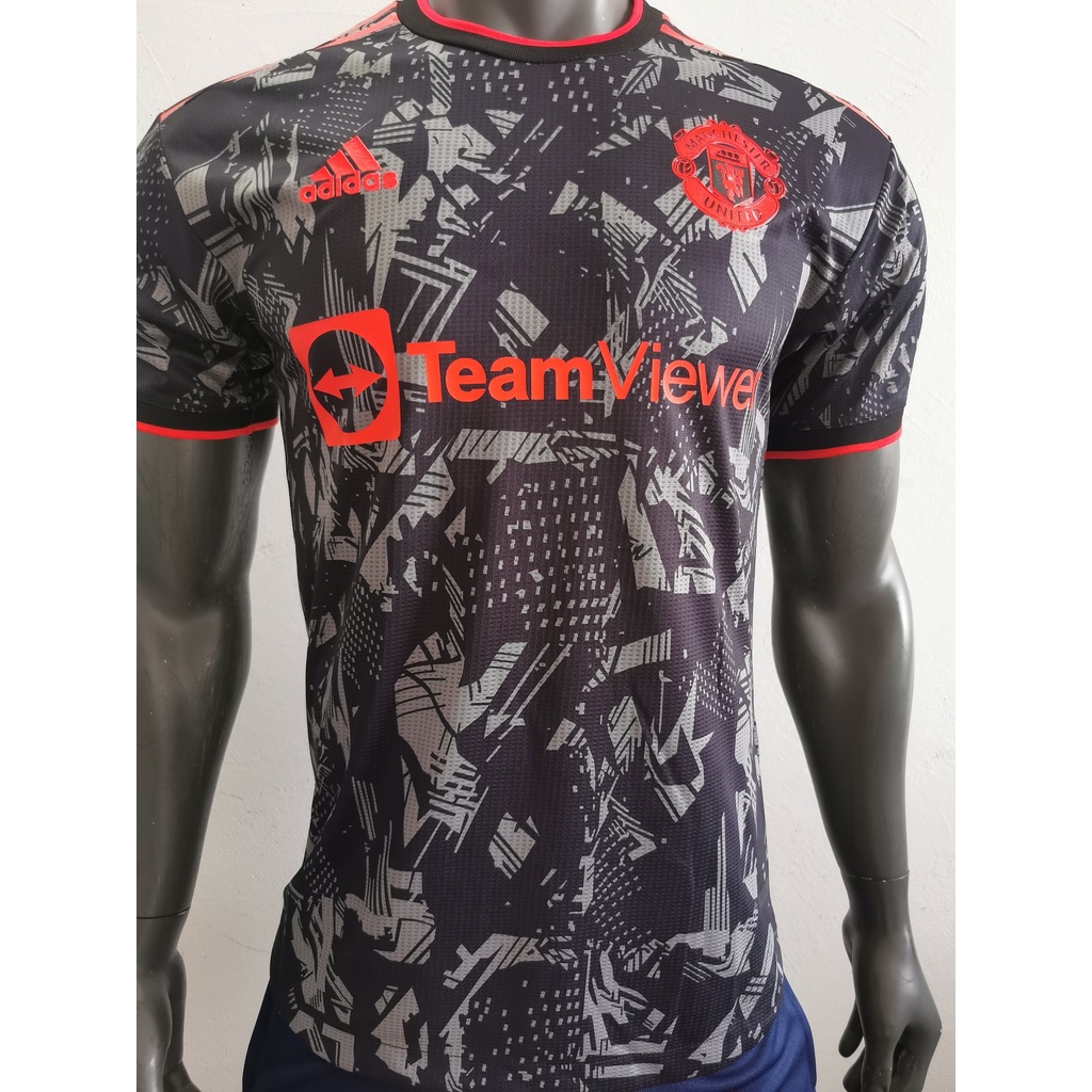 Áo đấu bóng đá CLB Manchester United phiên bản hoa hồng đen