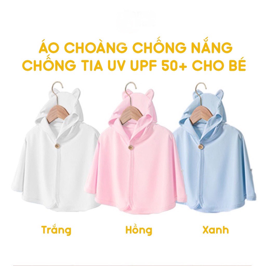 Áo choàng chống nắng Peackly chuyên dụng UPF 50+ cho bé từ 8-42kg