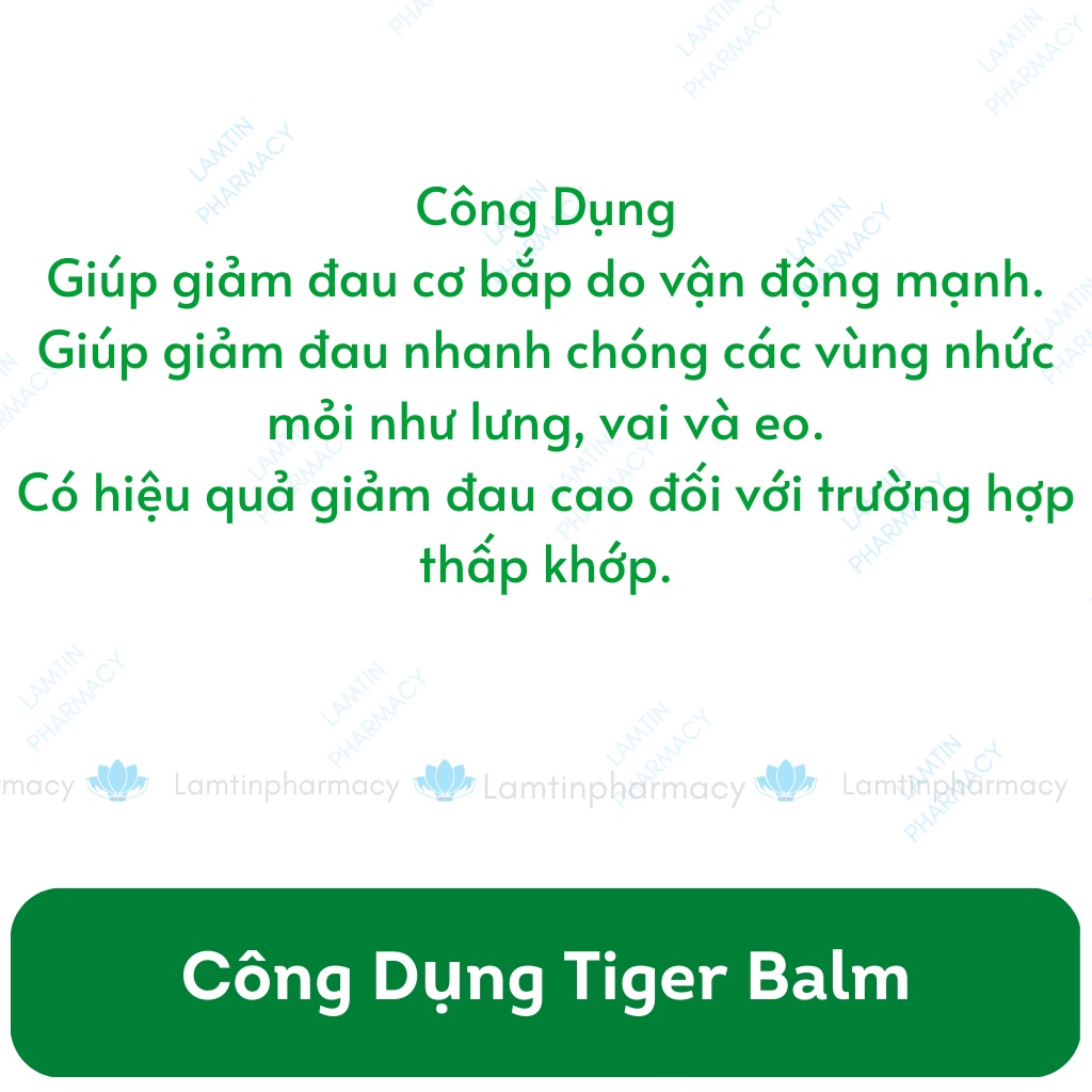✅(Chính Hãng) Tiger Balm Miếng dán đau lưng nhức mỏi  Thái Lan