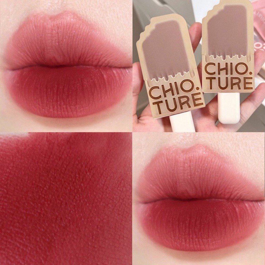 Son kem lì son que kem bing chilling CHIOTURE mềm môi lâu trôi Ice Cream Lip Glaze CHIO04