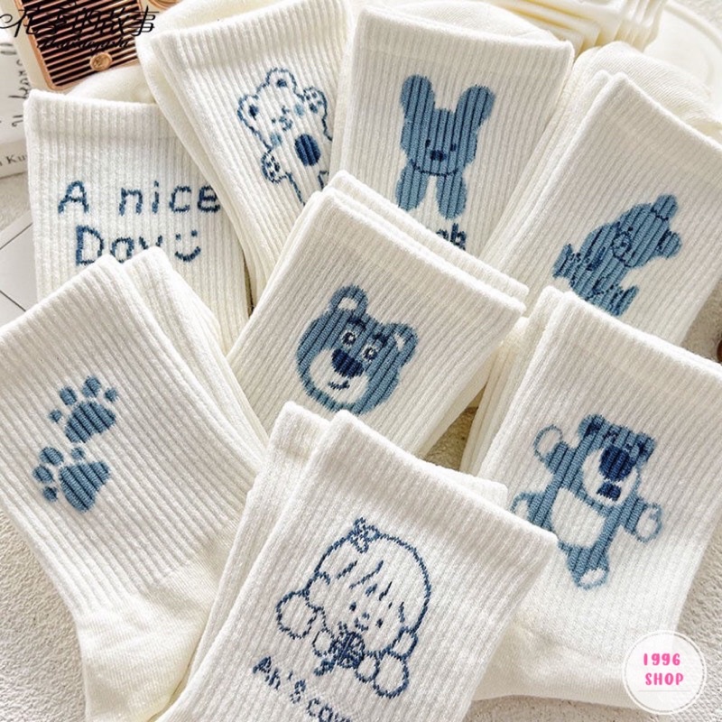 Tất cao cổ, vớ Gấu Dâu Xanh Lotso đáng yêu-M088