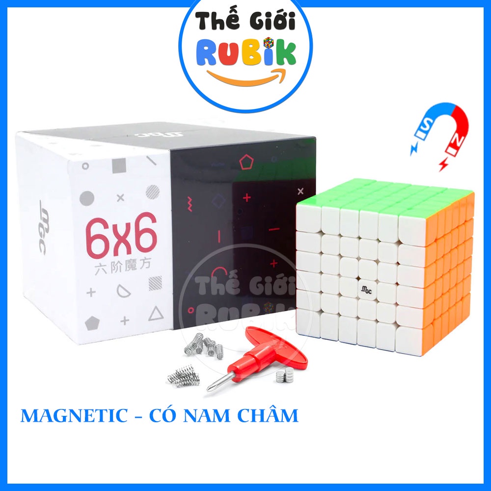 YJ MGC 6x6 M Có Nam Châm MGC 6 Magnetic Stickerless Cube | The Gioi Rubik