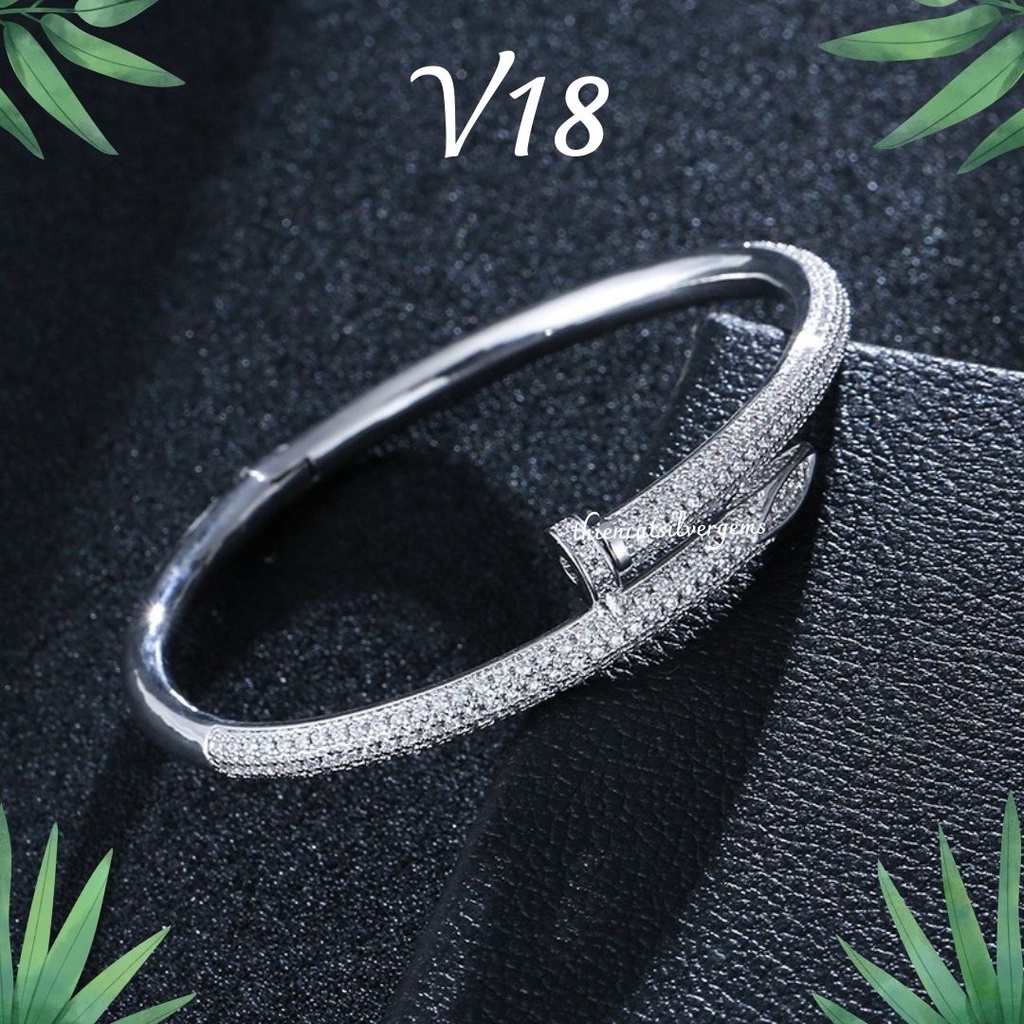 V18 Vòng tay đinh Cartier Juste Un Clou Bạc thật Thiên Cát s950