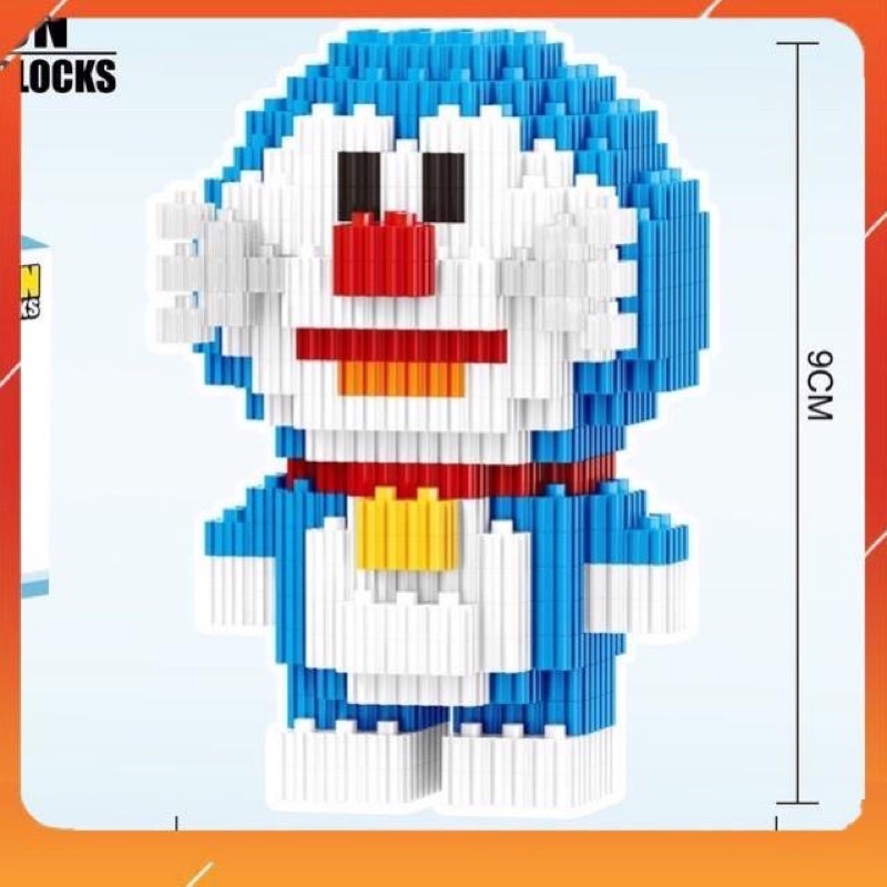 Logo mini đồ chơi lắp ráp 3D hình các nhân vật hoạt hình Doraemon,Nobita,Chaien,Xuka,Xeko,Doremi