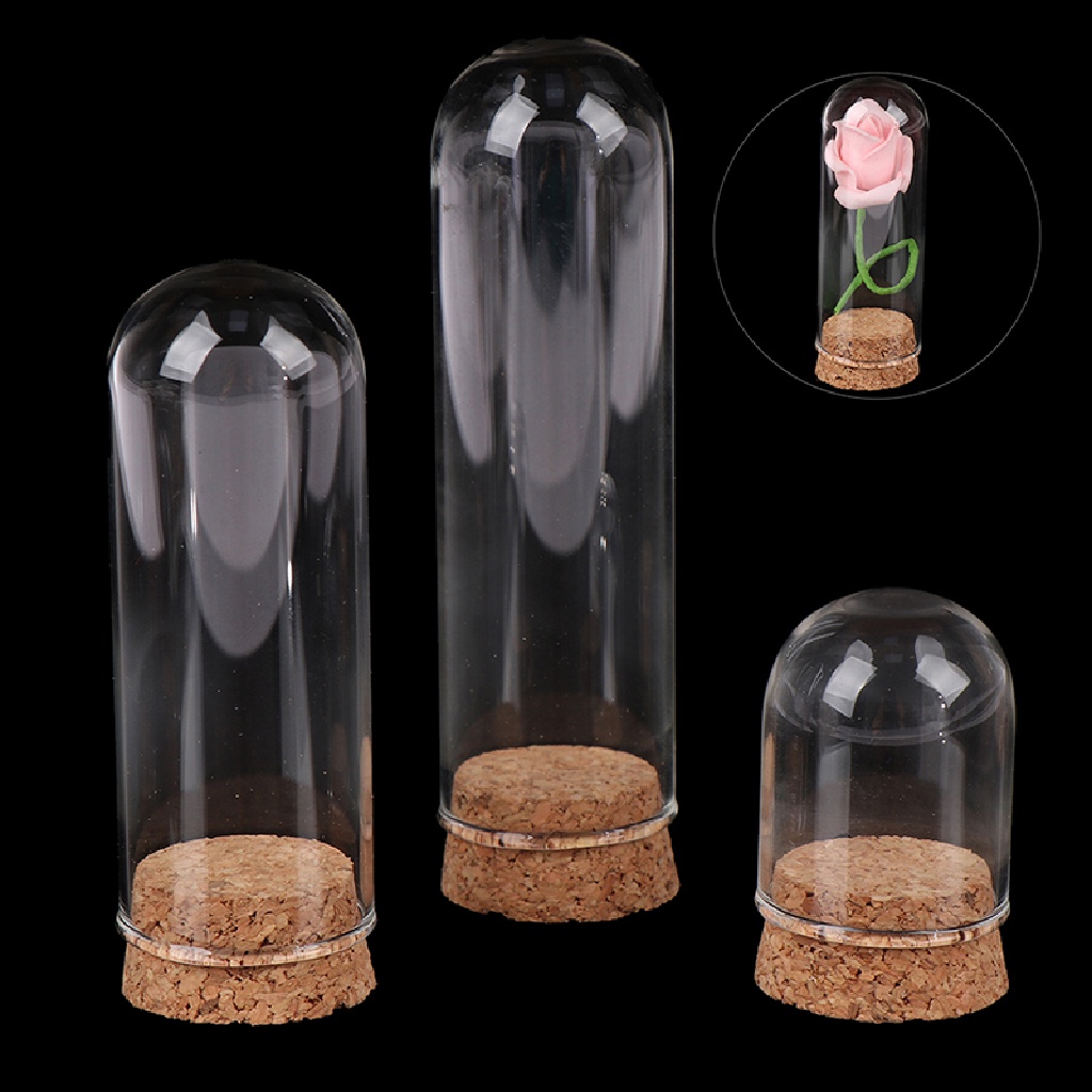Lọ Thủy Tinh Vòm Có Chuông Và Đế Gỗ Dùng Trưng Bày Búp Bê 1 / 6