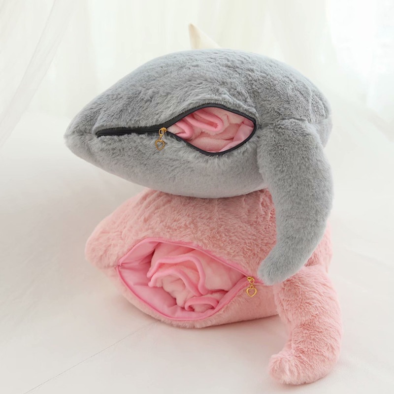 Chăn Gối Hình Mèo Ba Chiều Nhồi Bông Dễ Thương