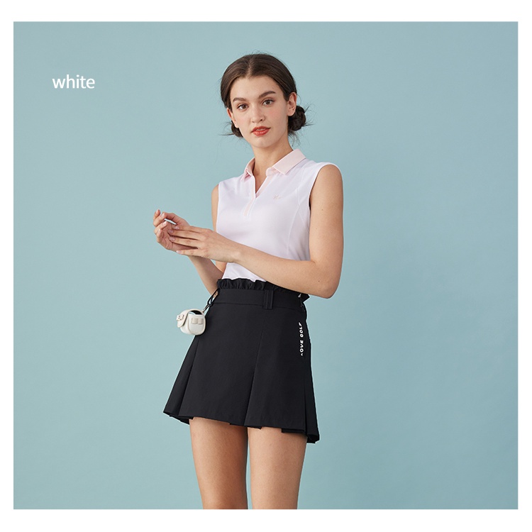 Bộ đồ thể thao không tay của LG Golf Womens Bộ đồ thể thao mỏng Thời trang ngắn tay T-Shirt Áo sơ mi màu vàng Bộ đồ thể thao nữ LG2192