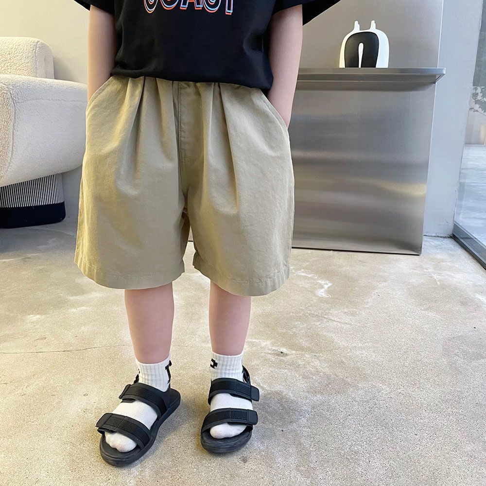Quần Short Dáng Rộng Màu Trơn Đơn Giản Thời Trang Hàn Quốc Mới Cho Nam