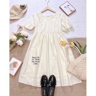 ĐẦM BABYDOLL VÀNG KEM CHẤT ĐẸP TINH TẾ