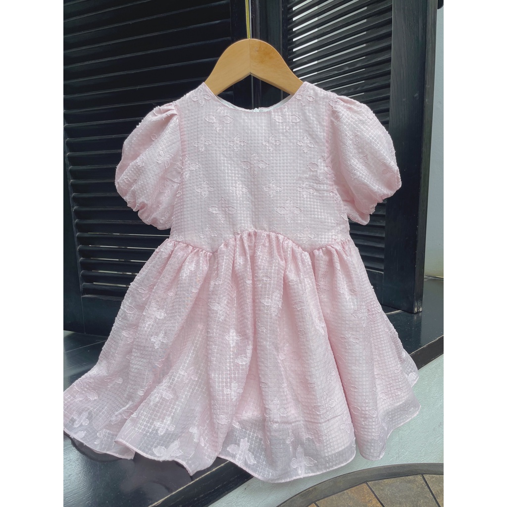 Váy Tiểu Thư Màu Hồng Pastel Siêu Xinh Nhẹ Nhàng Đơn Giản Cho Bé Gái