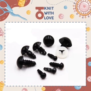 1 đôi Mắt đen dùng cho thú bông nhiều kích thước, bóng đẹp (tặng kèm chốt trắng chia 3)