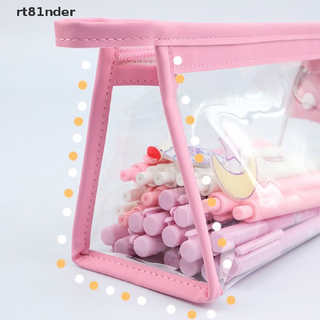 Rt Túi Đựng Mỹ Phẩm Hình Tam Giác Trong Suốt Cỡ Lớn Chống Thấm Nước Tiện Dụng