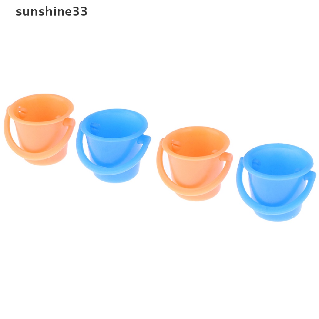 Set 2 Xô Nước Mini Trang Trí Nội Thất Cho Nhà Búp Bê