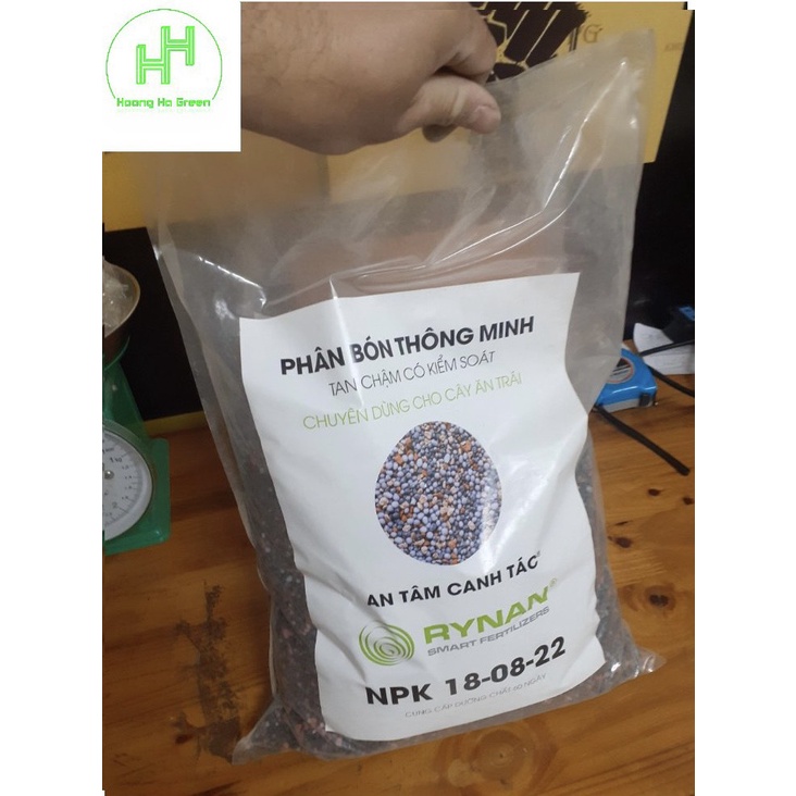 Phân bón thông minh RYNAN NPK 18-08-22, Trọng lượng 5kg, Chuyên dùng cho CÂY ĂN TRÁI, Tan chậm có kiểm soát, An tâm canh
